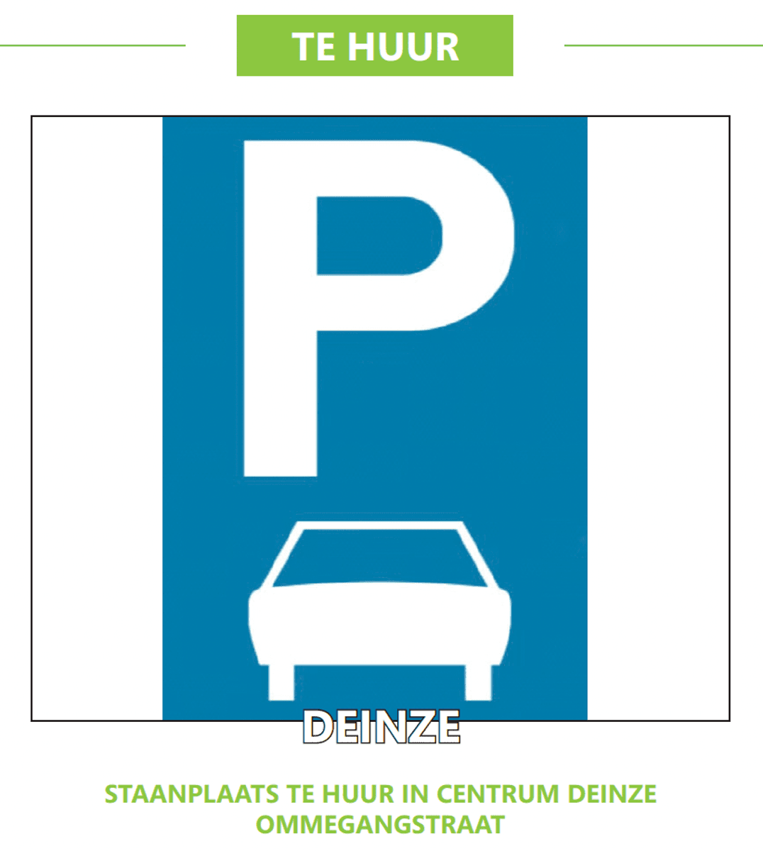 Parkeerplaats te huur op binnenplaats gelegen te Ommegangstraat Deinze 